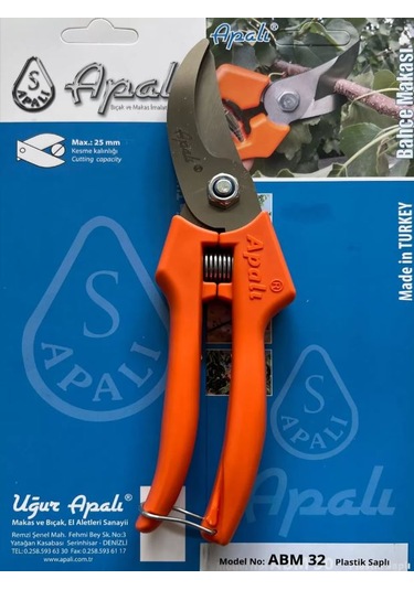 Apalı Bağ Budama Makası Abm 32 Plastik Sap