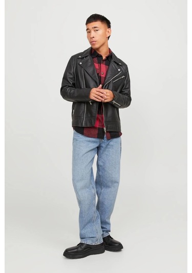 Erkek Jack & Jones Rahat Kalıplı Ceket - Kırmızı Kırmızı