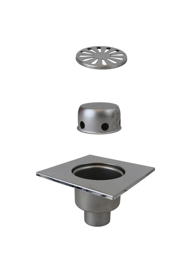 Tım Beton Kaplama Altı Duş Gideri 150x150 Mm Paslanmaz Çelik 221396529 Krom