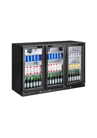 Vosco Bar Altı Şişe Soğutucusu Üç Kapak Siyah