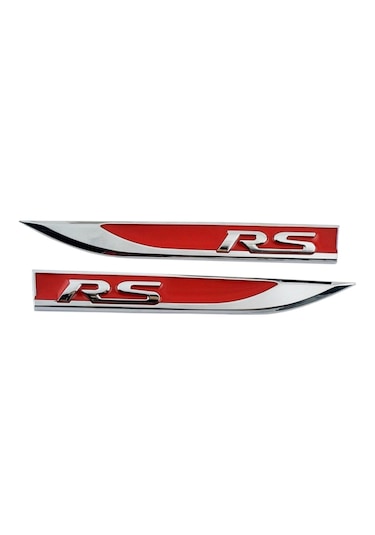 Rs Çamurluk Logosu Arması Kırmızı-Krom