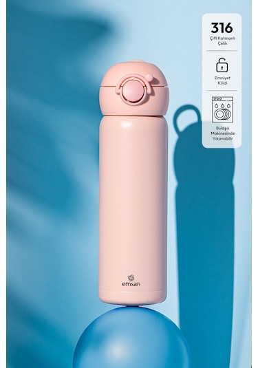 Emsan Terry Termos Pembe 500 Ml Pembe