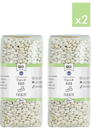 2 Li Organik Kuru Fasulye 800 Gr