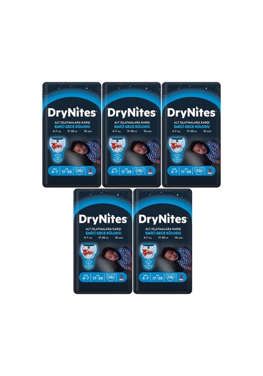 Drynites Emici Gece Külot Bez Erkek 4-7yaş 17-30kg Small 50adet S