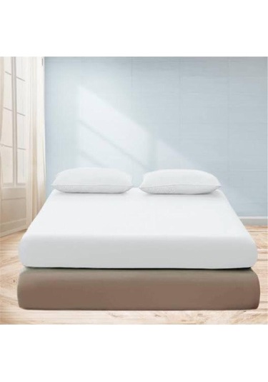 Tek Kişilik Ara Beden 120x200 Ranforce Lastikli Çarşaf Takımı Beyaz Beyaz