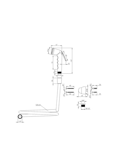 İz Yapı Taharatmatik Shut-Off Tabancalı Siyah