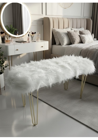 Sergama Bench Sandalye Bank Beyaz