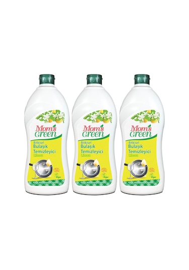 Mom's Green Limon Kokulu Bitkisel Elde Bulaşık Deterjanı 3 x 750 ML