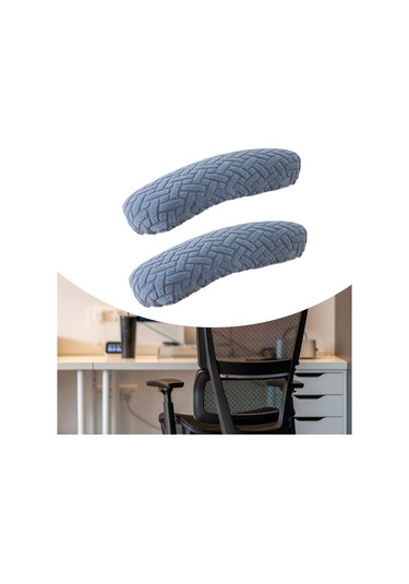 Suntek 2 Adet Ofis Koltuğu Kol Dayama Kılıfları Açık Mavi