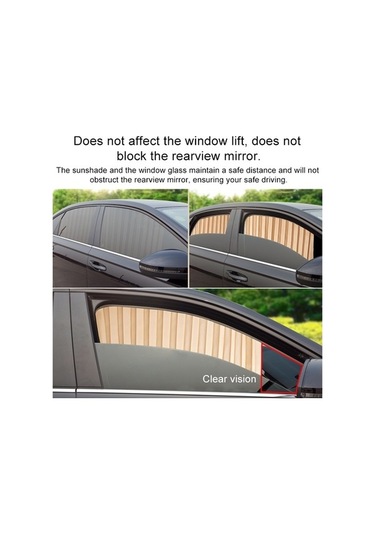 Tongxida 4'ü 1 Arada Araba Oto Güneşlik Perdeleri Ön Cam Örtüsü Seti Kırmızı, Altın