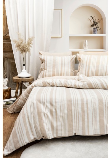 Çift Kişilik 200 X 220 Cm Ranforce Nevresim Takımı - Brendon Kahv