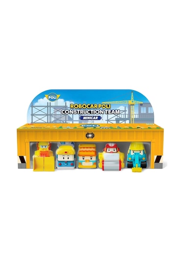 Polı Mrt-761 Robocar Poli Mini İnşaat Araçları 5li Set Standart