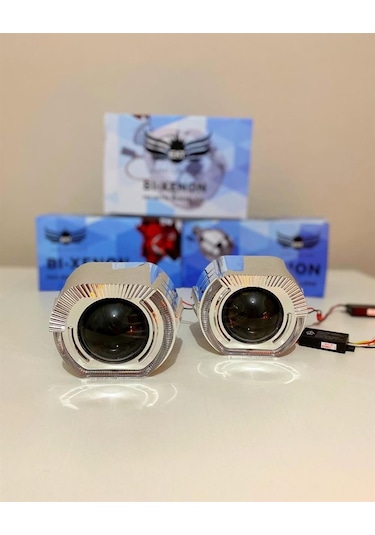 2.5 İnç J Model Bi-xenon Mercek Beyaz Angel + Rgb Şeytan Göz