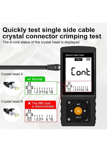 Novacom Lt-300s Rj45 Poe Uyumlu Çok Fonksiyonlu Kablo Test Cihazı