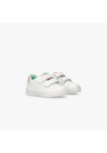 Tommy Hilfiger Flag And Hook Loop Bebek Beyaz Spor Ayakkabı T1a9-33727-1355x134 Beyaz