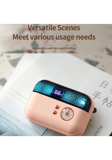 Hx-869 4000mah Kış Elektrikli El Isıtıcı Dijital Ekran Güç Bankası - Beyaz