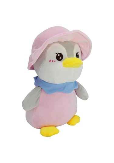 Premium Ultra Yumuşak Peluş Penguen 40 Cm Sevimli Büyük Boy Oyuncak Pembe