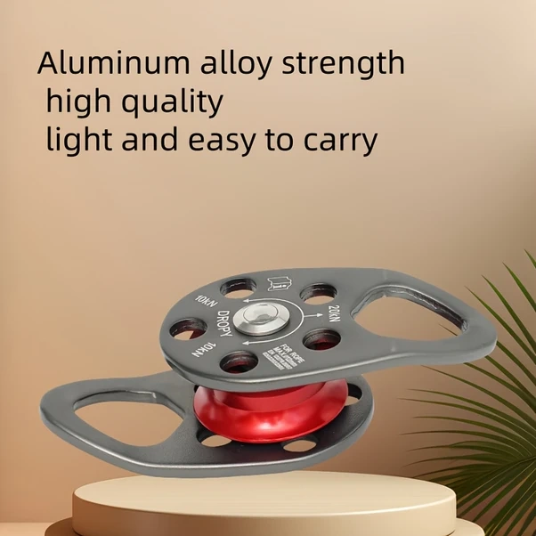 Willowhaven Dayanıklı Alüminyum Alaşım Tek Makara Gri Kırmızı Endüstriyel Kaldırma