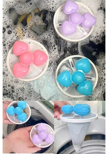 Tüy Toplayıcı Çamaşır Makinesi Kedi Köpek Tüyü Saç Toz Toplama Filesi Makina Tüy Giderici 1 Adet Diğer