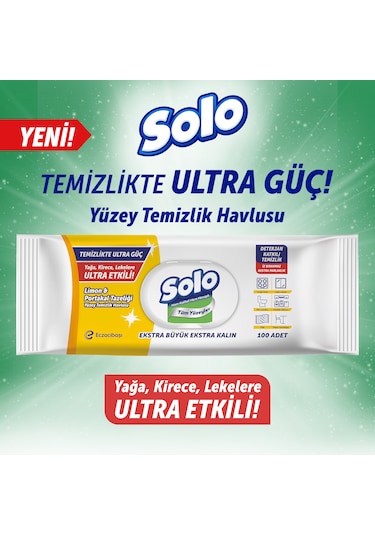 Solo Limon&portakal Tazeliği Yüzey Temizlik Havlusu 6'lı