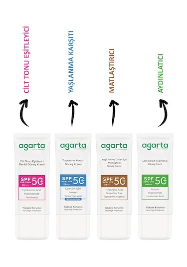 Agarta Matlaştırıcı Parlama Karşıtı Güneş Kremi SPF50+ 50 ML