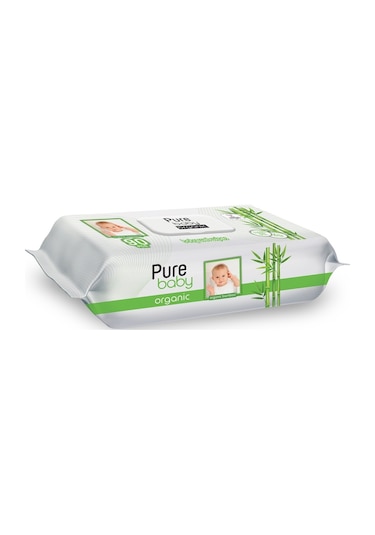 Pure Baby Wipes Organic Bambu Islak Havlu Mendil 90 Yaprak 3'lü