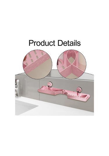 Suntek Banyo Rafı Matkapsız Zarif Düzenleyici Daire Tuvalet Yurt Pembe