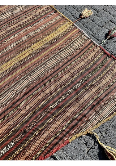 El Dokuması Kilim Kapılık 90 x 110 Yün Eski Özbek Tekkesi Kapılığı
