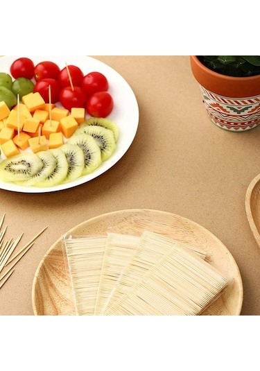 Ev Partisi Malzemeleri 200 Adet Tek Kullanımlık Çift Başlı Taşınabilir Bambu Güzel Kürdan Ev Kullanımı Ev Yaşam Kamp Bambu Kürdan Restoran 100 Bambu