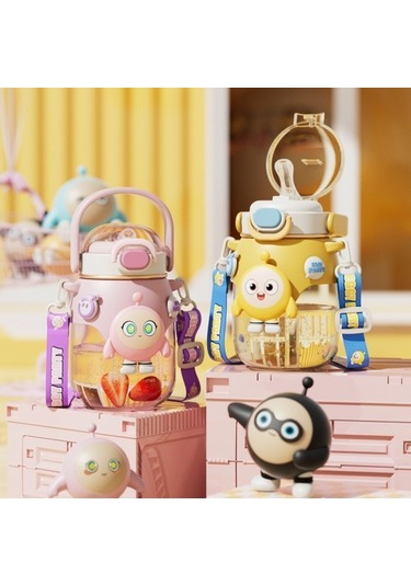 Kızlar Için Yüksek Estetik Değeri Olan Çocuk Su Bardağı, Yaz Yeni Plastik Bardak Tritan Çift Içecek Uygun Saman Fincan Sıcak820ml X50oz3 Diğer