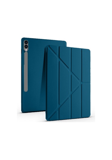 Samsung Galaxy Tab S10 Plus X820 12.4 İnç Katlanabilir Kalemlikli Standlı Akıllı Kılıf Kapaklı Kılıf