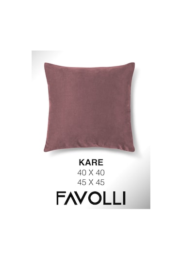 Br Favolli Kadife Dokulu Lavanta Pembesi Kırlent Kılıfı Dream Serisi Punch Için Uygun Gizli Fermuar Lavanta Pembesi