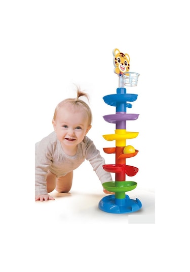 Top Yuvarlama Kulesi 63 Cm Top Kulesi Eğitici Oyuncak