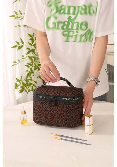 Anda Kadınlar İçin Leopar Desenli Kozmetik Düzenleyici 486421914