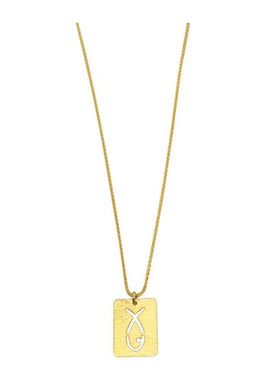 Gold Balık Gümüş Kolye Gümüş