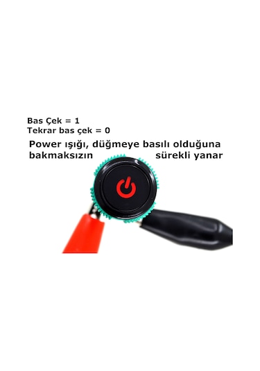19mm 12v 20a Power Logolu Kırmızı Işıklı 1-0 Elektrik Anahtarı