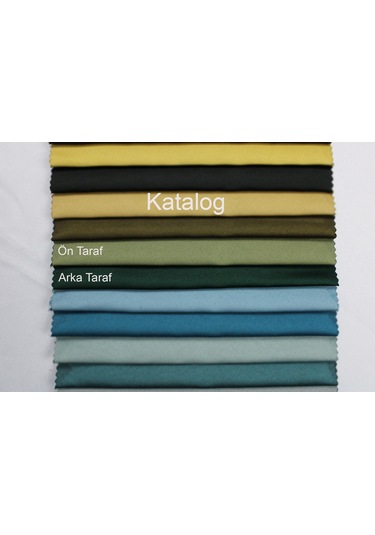 Dauble Blackut Karartma Perde Tek Kanat 1x2 Amerikan Pileli Fon Perde Askeri Yeşil