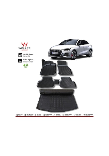 Audi A3 Sportback Paspas Bagaj Havuzu 2021 Sonrası 3d Ultraflex Set