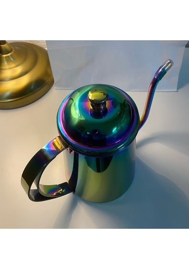 650ml Paslanmaz Çelik Kahve Damlama Su Isıtıcısı Köpürtme Sürahisi Cezve Gooseneck Emzik Su Isıtıcısı Yüksek Miktarda Kahve Çay Araçları