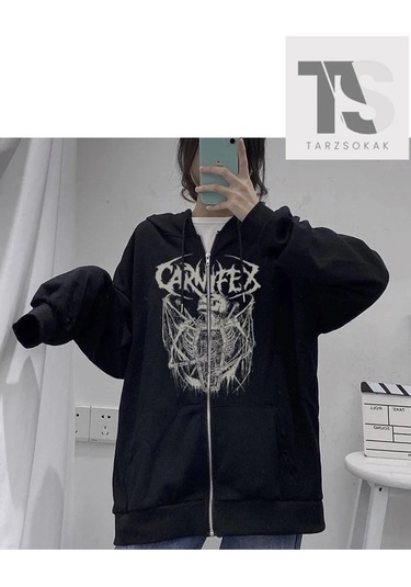Adrift Carnifex Tasarım Hırka Siyah