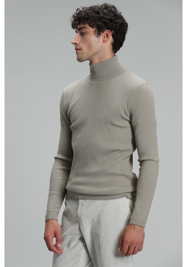 Lufian Grant Tam Balıkçı Erkek Kazak Bej 112090103100550 Bej