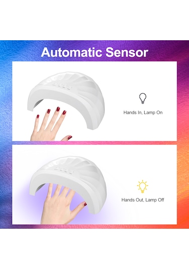 Skycity Beyaz U18 Modeli Cihazı İle Tırnak Boyası Kurutma - Akıllı Tırnak Işık Tedavisi Makinesi Avrupa Standartı