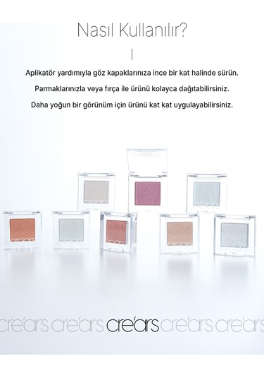 Yoğun Işıltılı Jel Yapılı Tekli Far Cre'ars Diamond Glow Eyeshadow 04 Beige Diamond 16619143