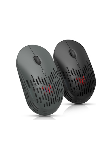 Geeksen Hxsj T38 Kablosuz Şarjlı Fare: 3 Dpı Ayarlı, Sessiz, Taşınabilir, Renkli Led, Dahili Batarya, Gri Optik