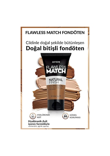 Avon Flawless Match Natural Likit Fondöten Spf20 30 ML Nude 228G