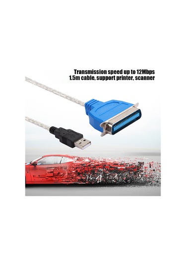 Fosenze Usb'den Paralel Port'a Ieee 1284 Çevirici Kablosu - 1.5m Hızlı Veri Transferi, Windows Desteği, Tüm Paralel Yazıcılar İçin