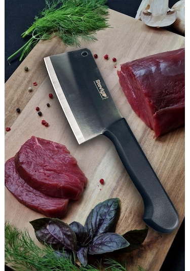 Stevig Solid Satır Et Bıçağı Siyah 20 Cm St-400.018