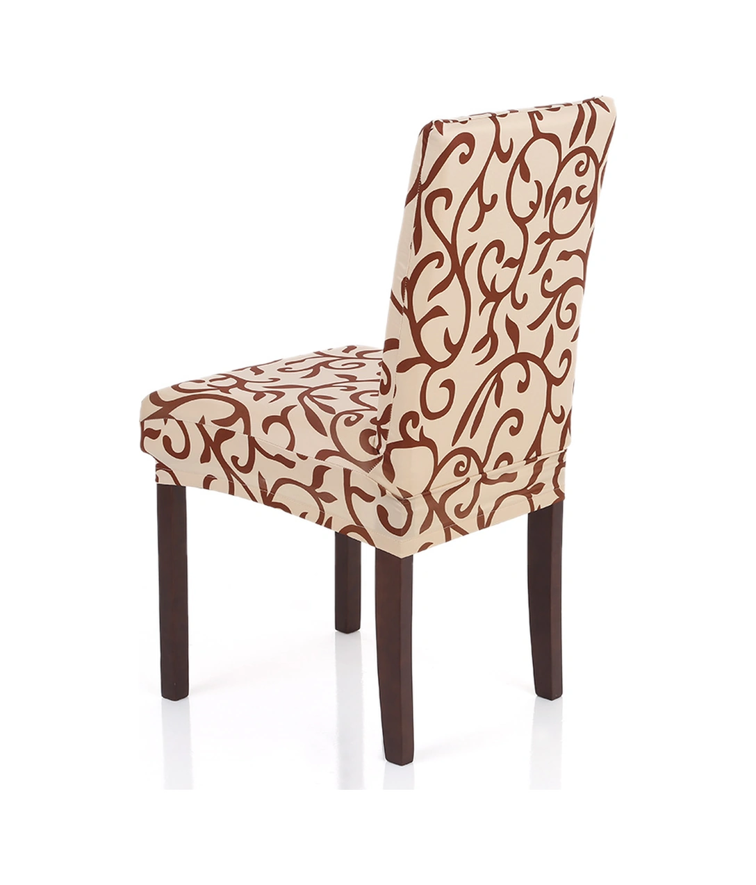 Padalink Milk İpek %85+spandex %15 Totem Desenli, Esnek, Kolay Temizlenir, Renk Kaybı Olmayan, Ev/otel/restoran/büro/ofis/sunnet Sandalye Kılıfı - Şampanya Rengi Çok Renkli