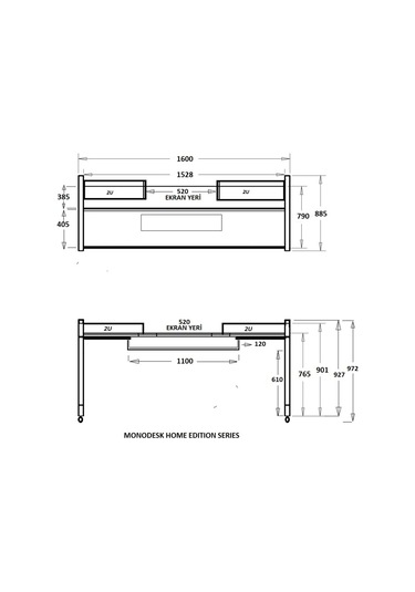 Monodesk_Stüdyo Monodesk Home Edition Stüdyo Masası 160Cm.