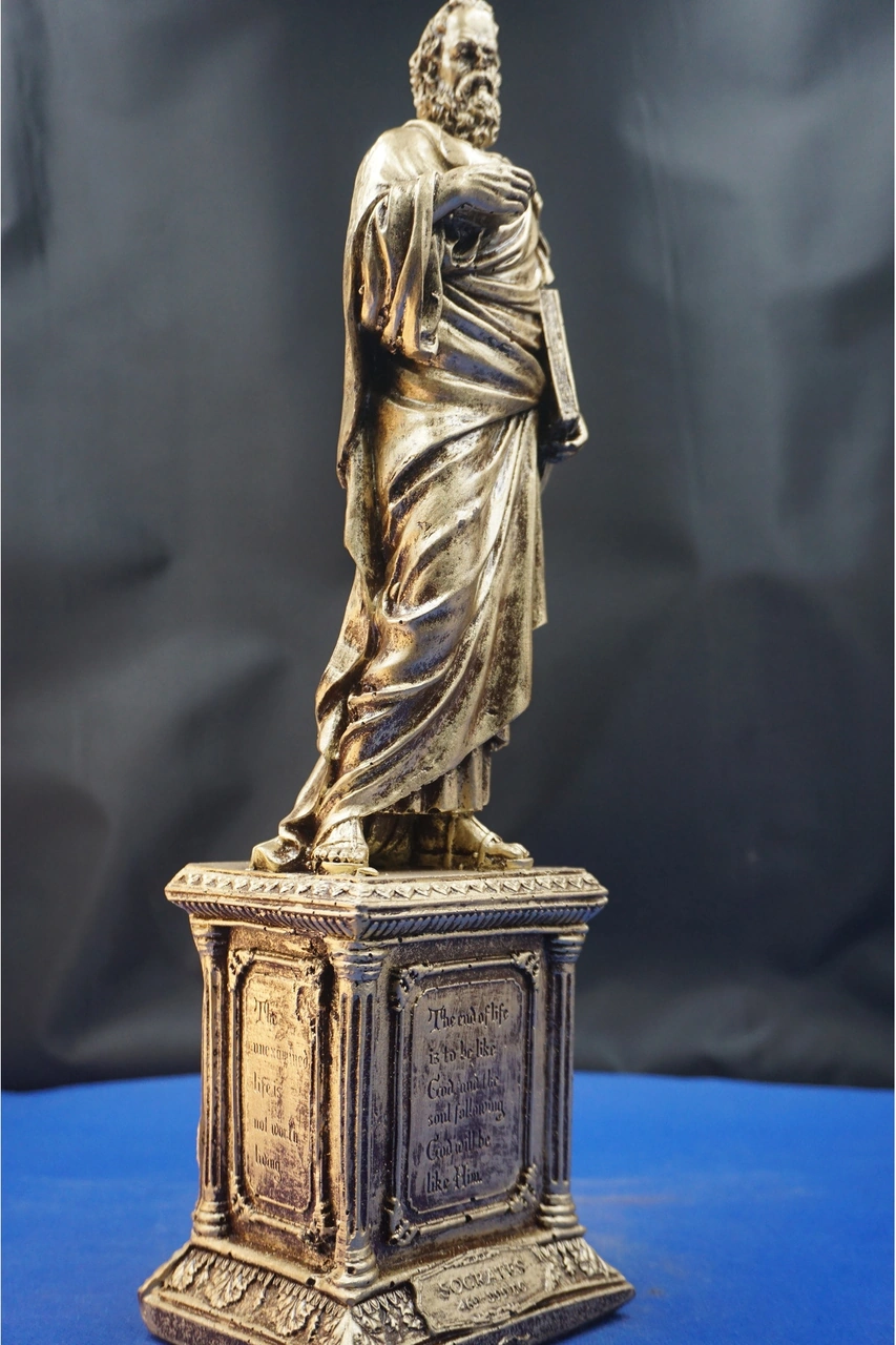 Atinalı Filozof Sokrates Heykel Biblo Bilgelik Ve Felsefenin Simgesi Hediyelik Aksesuar 35 Cm